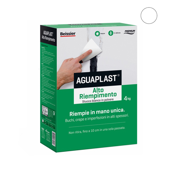 Aguaplast Alto Riempimento Stucco in Polvere Bianco KG 4 - AGUAPLAST