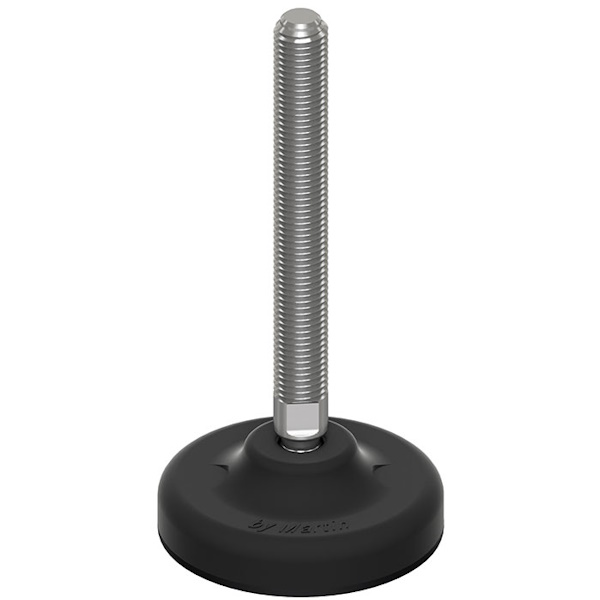 Martin Piede INOX A2 Base Plastica Snodato 30° Antiscivolo D.MM 85 M16/M20 - MARTIN - Immagine 3