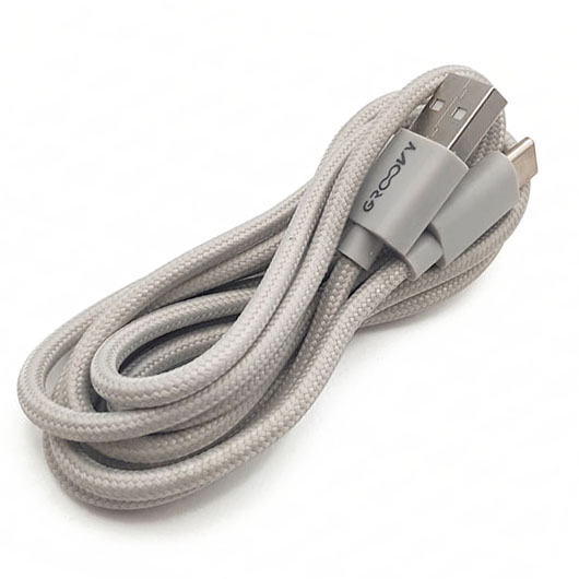 Groovy Cavo Type-C per Dispositivi Android con USB da MT1,5 Colore Grigio