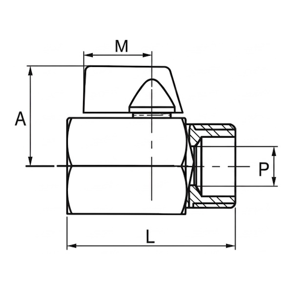 GT Comis ART. 1010 Valvola a Sfera Miniball in Acciaio INOX Aisi 316 M/F - G.T. COMIS - Immagine 2