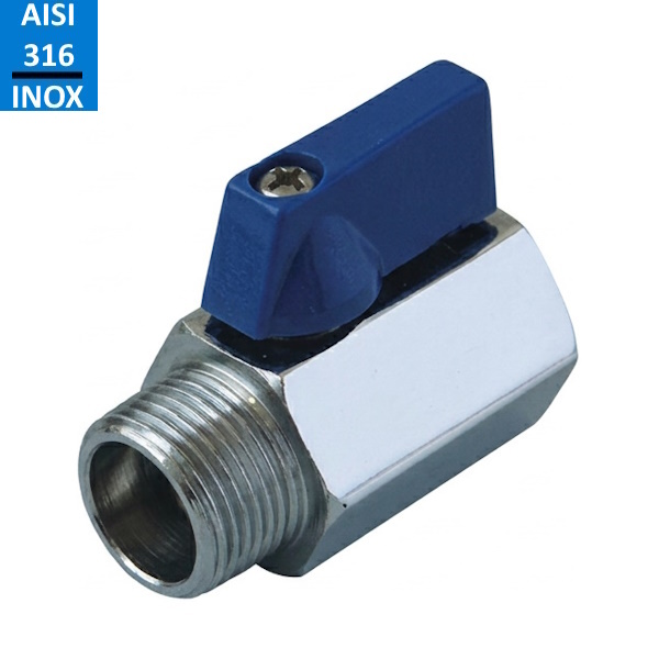 GT Comis ART. 1010 Valvola a Sfera Miniball in Acciaio INOX Aisi 316 M/F - G.T. COMIS