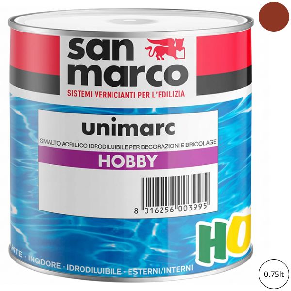 SAN Marco Unimarc Hobby Smalto Acrilico Rame LT 0,75 - SAN MARCO - Immagine 1