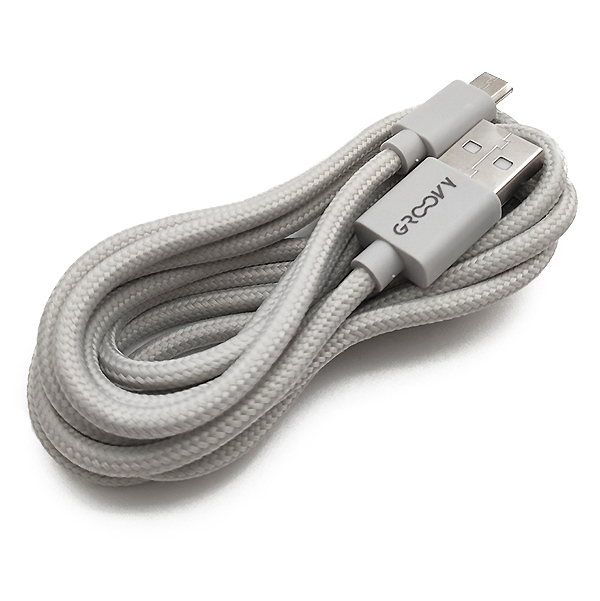 Groovy Cavo per Dispositivi Android con Micro USB da MT1,5 Colore Grigio