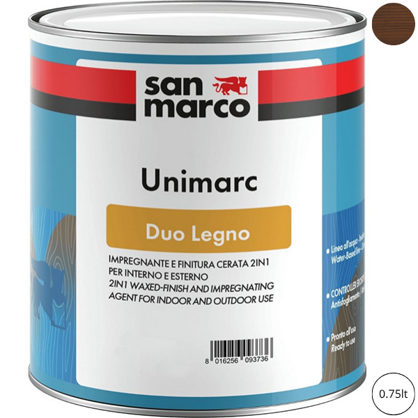 SAN Marco Unimarc DUO Impregnante/FINITURA Legno Iroko LT 0,75 - SAN MARCO - Immagine 1
