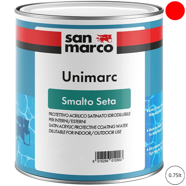 SAN Marco Unimarc Smalto Seta Rosso Vivo LT 0,75 - SAN MARCO - Immagine 1