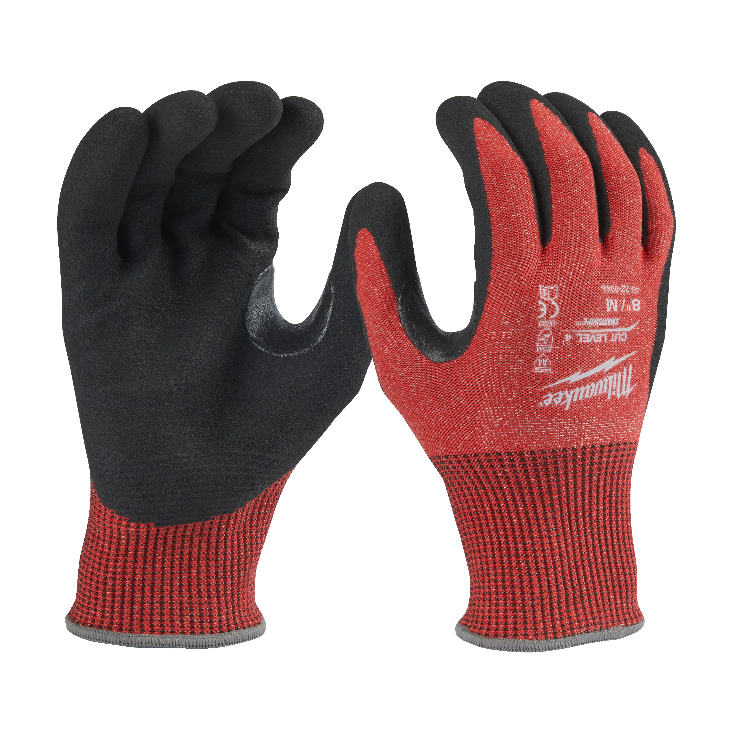 Milwaukee Guanti MOD. CUT D Gloves Colore ROSSO/NERO TG 8 (M) - MILWAUKEE - Immagine 1