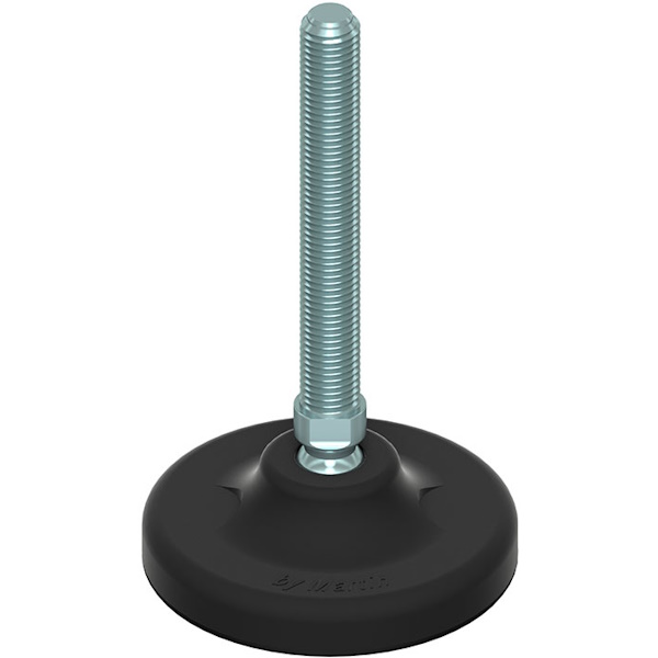 Martin Piede Zincato Base Plastica Snodato 30° D.MM125 M16/20 - MARTIN