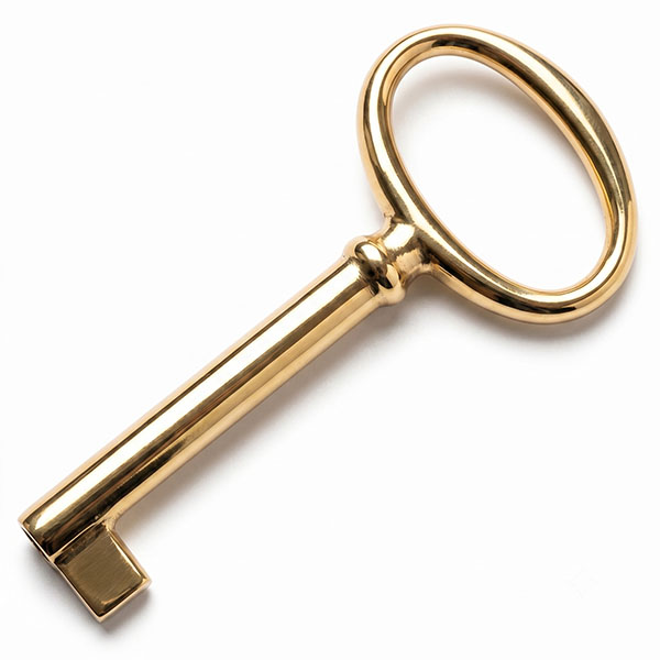 Metal Style Chiave in Ottone per Mobili MM34X71 - METAL STYLE - Immagine 2
