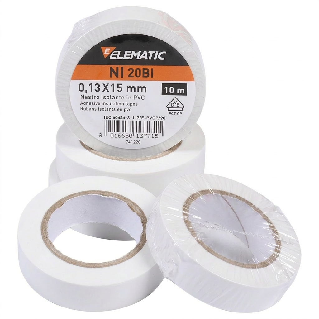 Elematic Nastro Isolante in PVC Colore Bianco - ELEMATIC