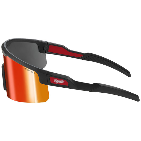 Milwaukee Occhiali di Protezione Large Format Lente a Specchio Rossa - MILWAUKEE - Immagine 2