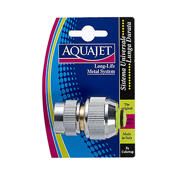 Aquajet Raccordo Automatico Cromato con Acquastop per Tubi - AQUAJET - Immagine 5