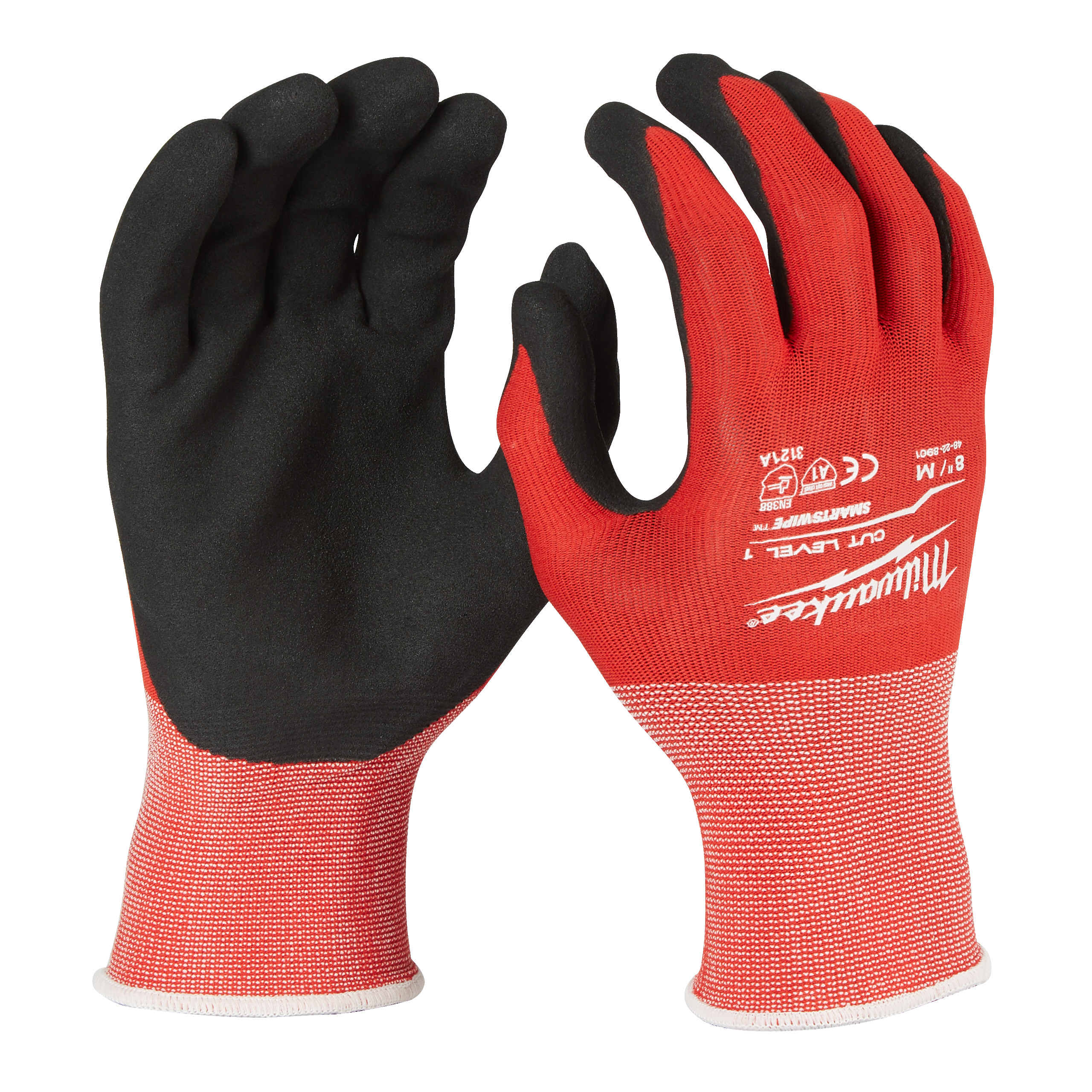 Milwaukee Guanti MOD. CUT a Gloves Colore ROSSO/NERO - MILWAUKEE