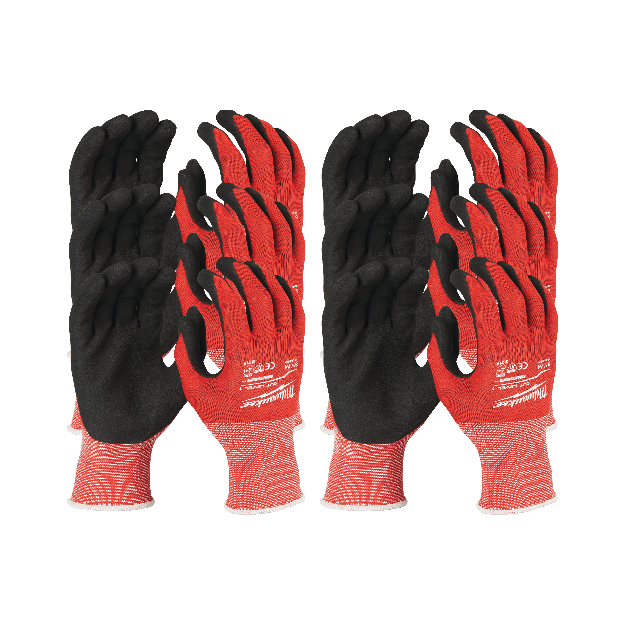 Milwaukee Guanti MOD. CUT a Gloves Colore ROSSO/NERO - MILWAUKEE - Immagine 5