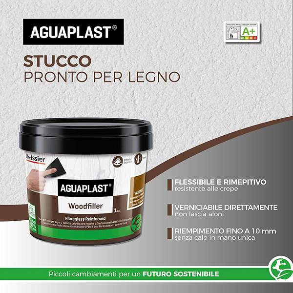 Aguaplast Woodfiller Stucco in Pasta per Legno in Barattolo - AGUAPLAST - Immagine 3