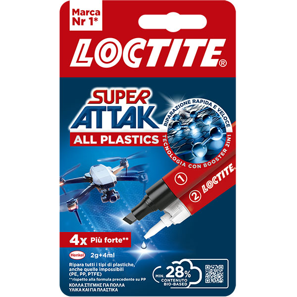 Henkel Loctite Super Attak ALL Plastics 2GR.+4ML - HENKEL