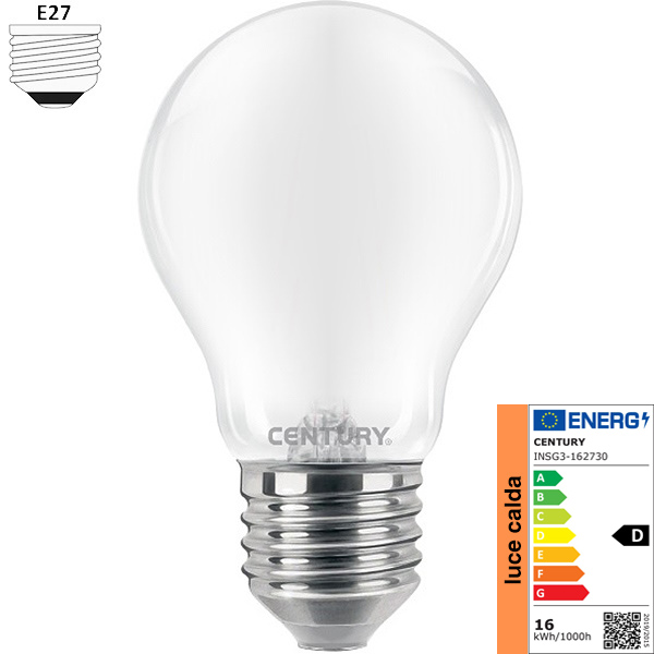 Century Lampadina LED Incanto Saten Goccia 230V 16W E27 3000K 2300LM - CENTURY ITALIA - Immagine 1