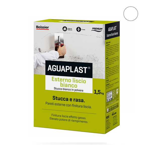 Aguaplast SR5 Stucco in Polvere Liscio Bianco KG 1,5 - AGUAPLAST