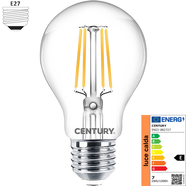 Century Lampadina LED Incanto Goccia Filamento 230V E27 IP20 - CENTURY ITALIA - Immagine 4