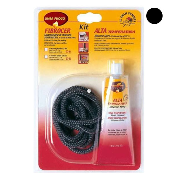 Pigal Sigill Fibrocer KIT Guarnizione con Silicone Nero ML75 - PIGAL SIGILL - Immagine 2