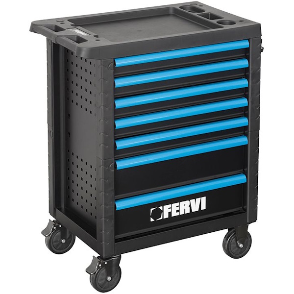 Fervi Cassettiera con 7 Cassetti Completa di 298 Utensili - FERVI