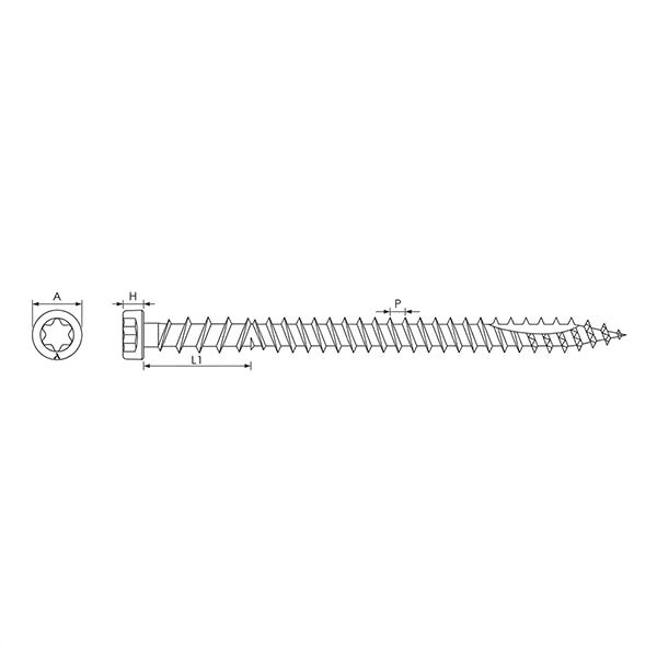 Ambrovit Vite per Terrazze Testa Conica TORX a Scomparsa Marrone - AMBROVIT - Immagine 3