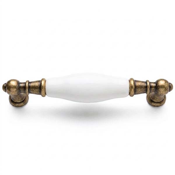 Metal Style Maniglia per Mobili in Ottone/PORCELLANA MOD. 454 - METAL STYLE - Immagine 3