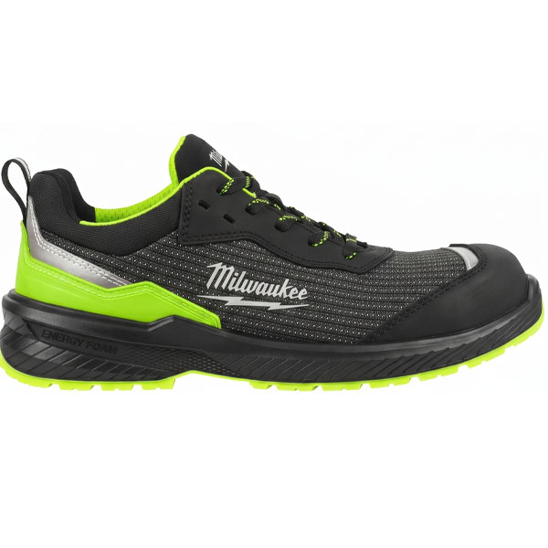Milwaukee Scarpe Antinfortunistiche Basse MOD. FLEXTRED Hi-VIS Verde S1PS