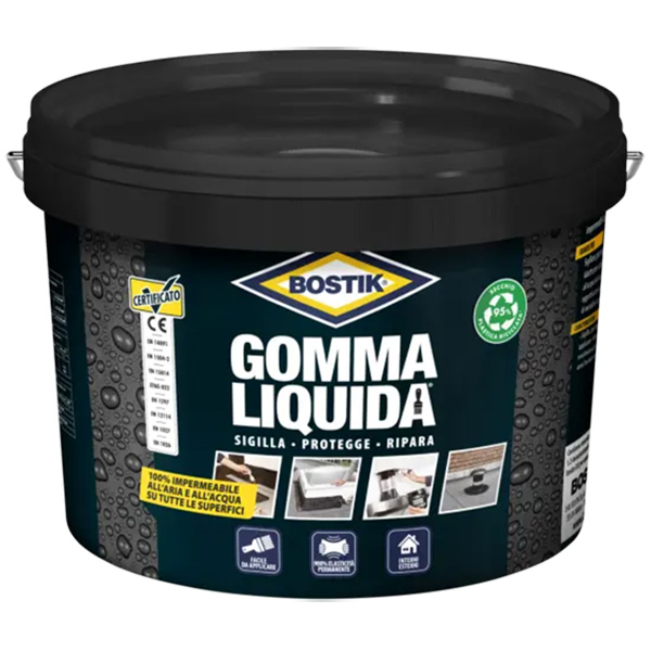 UHU Bostik Gomma Liquida Impermeabilizzante Barattolo LT2,5 - UHU BOSTIK - Immagine 3