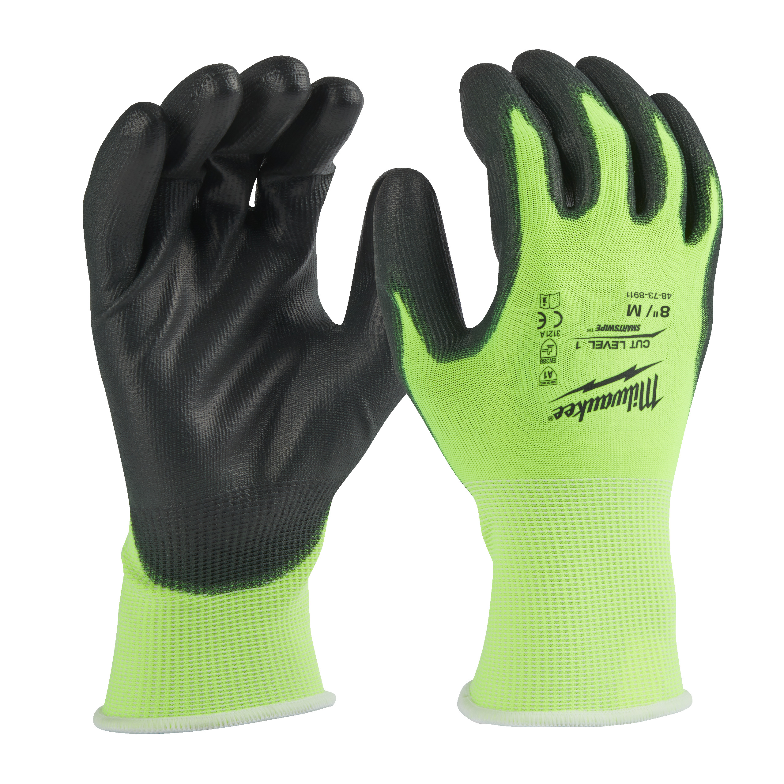 Milwaukee Guanti MOD. Hi-VIS CUT a Gloves Colore GIALLO/NERO TG 8 (M) - MILWAUKEE - Immagine 1