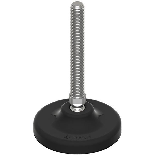 Martin Piede INOX A2 Base Plastica Snodato 30° Antiscivolo D.MM125 M16/M20 N35000 - MARTIN - Immagine 3