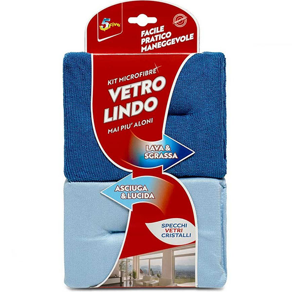 Superfive Vetrolindo KIT per il Lavaggio di Vetri e Cristalli - SUPERFIVE