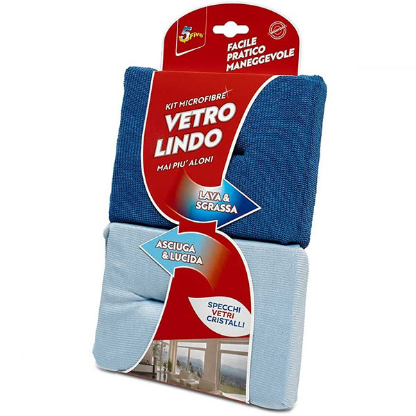 Superfive Vetrolindo KIT per il Lavaggio di Vetri e Cristalli - SUPERFIVE - Immagine 3
