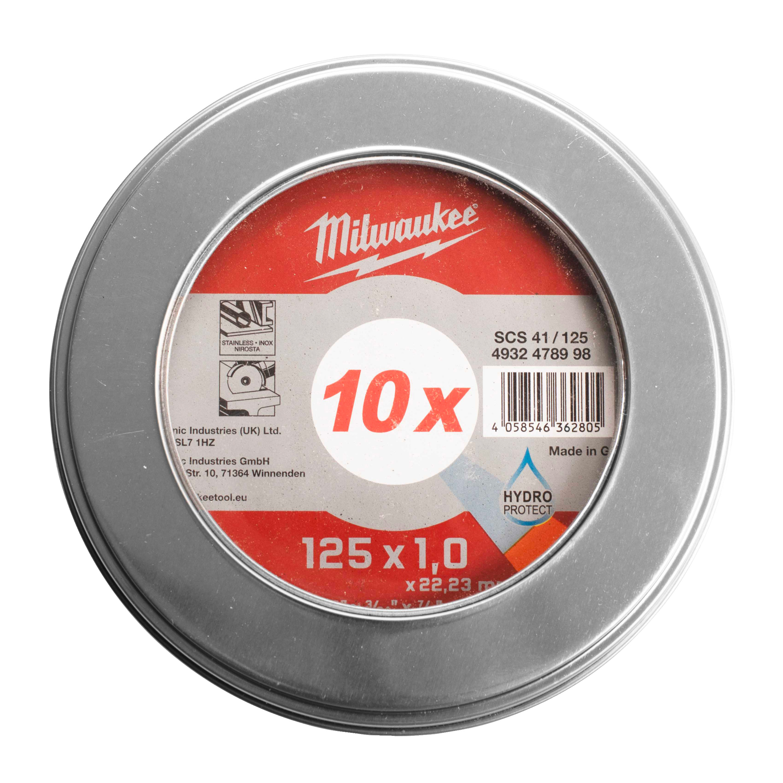 Milwaukee Dischi da Taglio Abrasivi D.MM 125X1,0X22,2 SCS41/125 CONF.PZ10 - MILWAUKEE