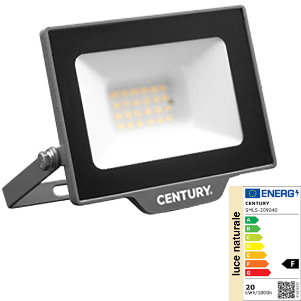 Century Proiettore LED Smile Sensor 230V 20W 4000K 2100LM IP65 - CENTURY ITALIA - Immagine 2