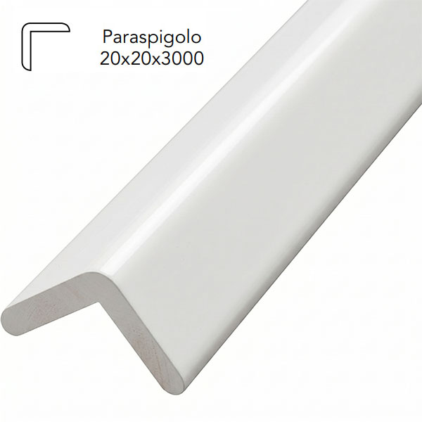 Pircher Paraspigolo Legno Massello Laccato Bianco MM20X20X3000* - PIRCHER OBERLAND - Immagine 2