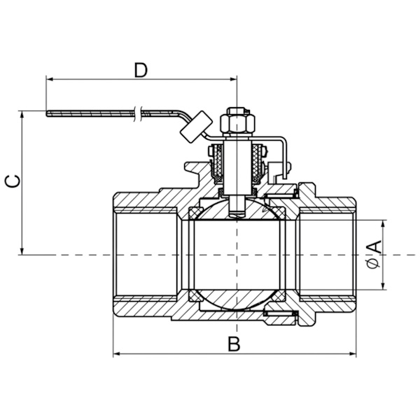 GT Comis ART. 1000 Valvola a Sfera in Acciaio INOX Aisi 316 con Leva F/F - G.T. COMIS - Immagine 2