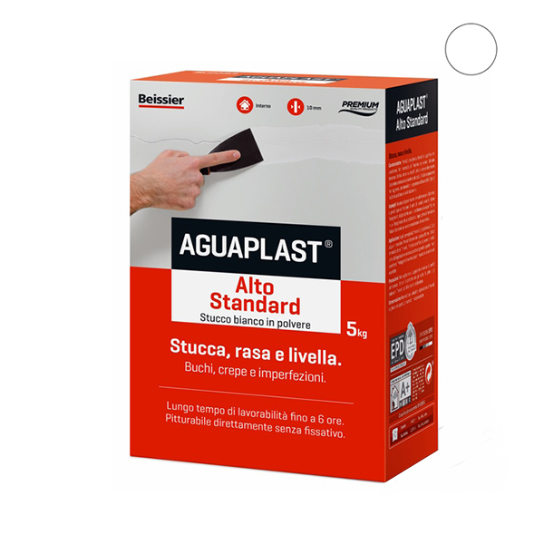 Aguaplast Alto Standard Stucco in Polvere Bianco KG 5 - AGUAPLAST