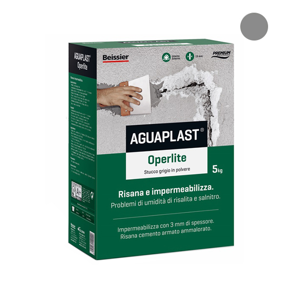 Aguaplast Operlite Stucco in Polvere Grigio KG 5 - AGUAPLAST