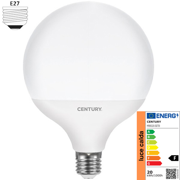 Century Lampadina LED Harmony 80 Globo G120 230V E27 IP20 - CENTURY ITALIA - Immagine 3