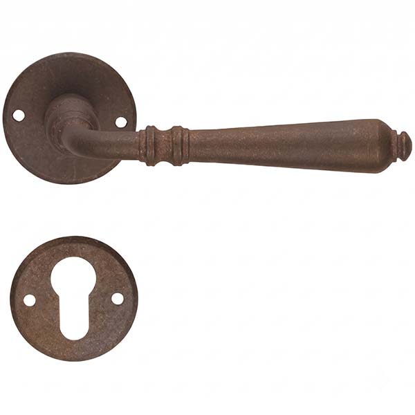 Metal Style Maniglia per Porte con Rosetta Ferro Anticato - METAL STYLE - Immagine 2