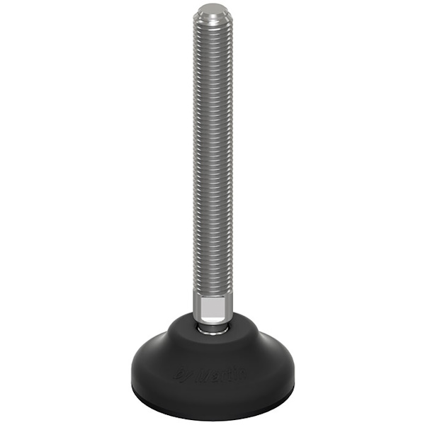Martin Piede INOX A2 Base Plastica Snodato 30° Antiscivolo D.MM 65 M16/M20 - MARTIN - Immagine 3