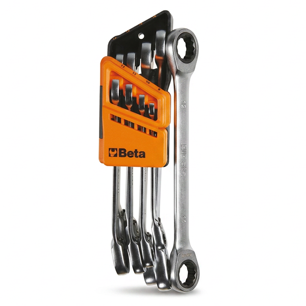Beta 142/SC8 Serie 8 Chiavi Combinate a Cricchetto Reversibile - BETA UTENSILI