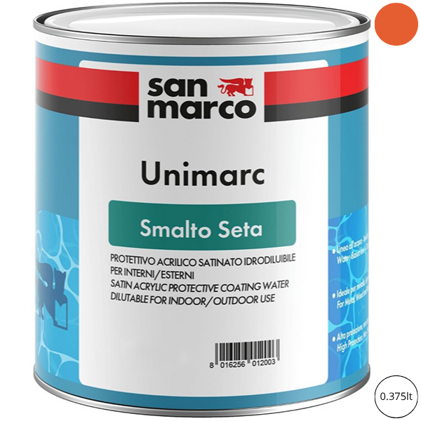 SAN Marco Unimarc Smalto Seta Arancio Vivo LT 0,375 - SAN MARCO - Immagine 1