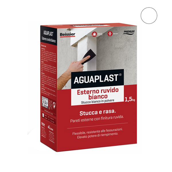 Aguaplast SR5 Stucco in Polvere per Esterno Ruvido Bianco KG 1,5 - AGUAPLAST