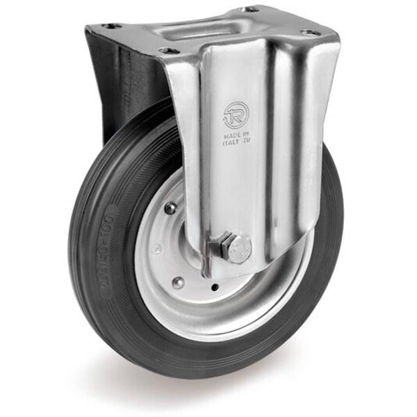 Tellure Rota Ruota Serie 53 in Gomma Nera Supporto Fisso
