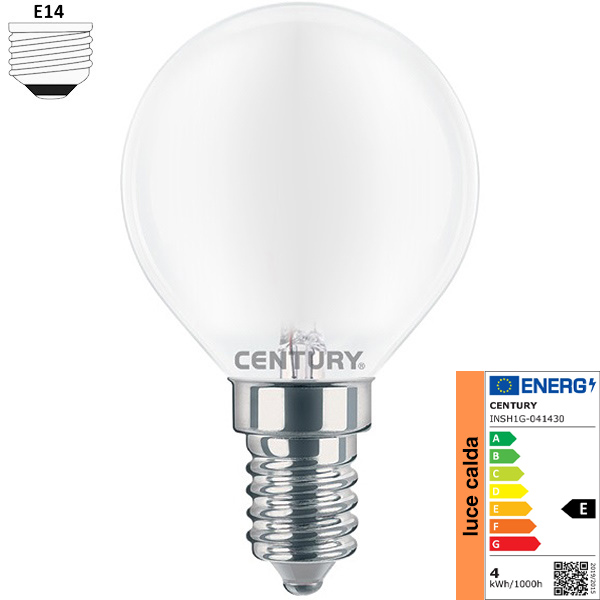 Century Lampadina LED Incanto Mini Globo Saten 230V E14 IP20 - CENTURY ITALIA - Immagine 4