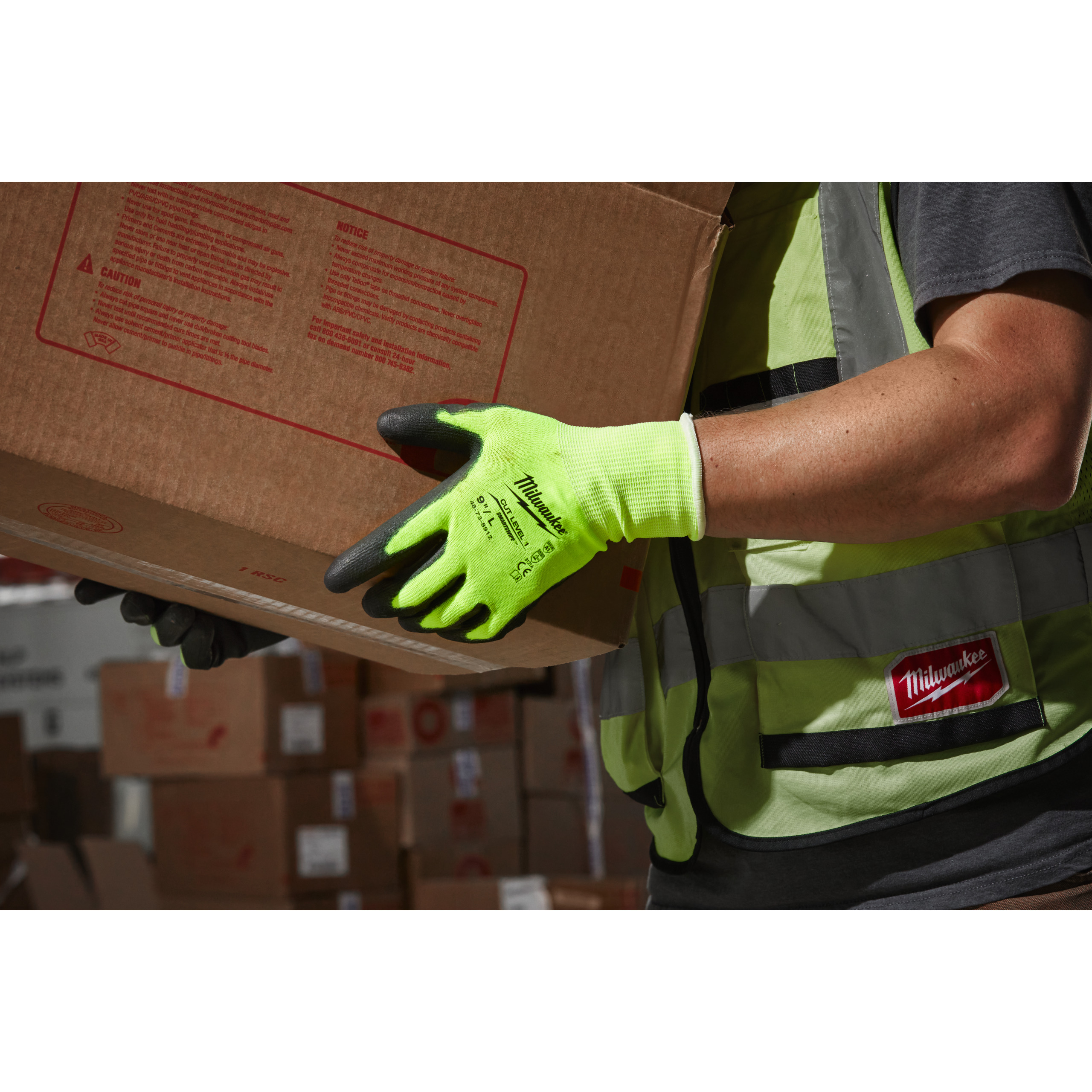 Milwaukee Guanti MOD. Hi-VIS CUT a Gloves Colore GIALLO/NERO - MILWAUKEE - Immagine 5