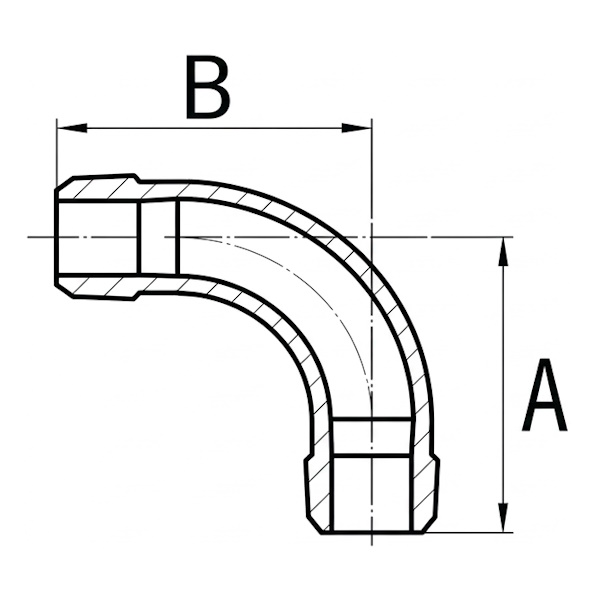 GT Comis ART. 1204 Curva in Ghisa a 90° Maschio/MASCHIO - G.T. COMIS - Immagine 2