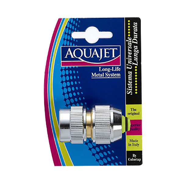 Aquajet Raccordo Automatico Cromato con Acquastop per Tubi - AQUAJET - Immagine 3