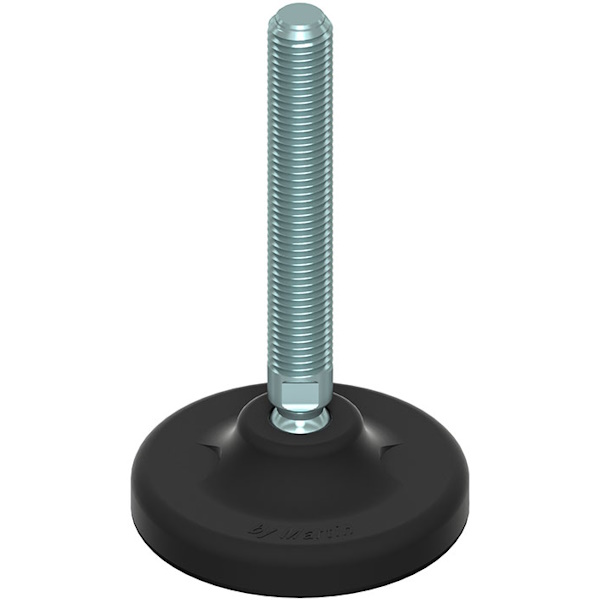 Martin Piede Zincato Base Plastica Snodato 30° D.MM125 M24/30 - MARTIN